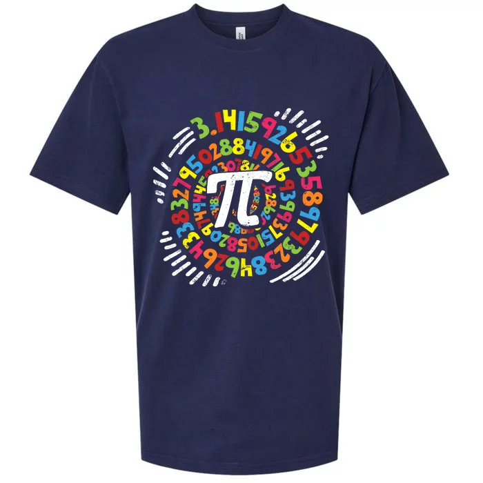 3.14 Pi Pop Art Spiral Math Science Geek Pi Day STEM Teacher Sueded Cloud Jersey T-Shirt