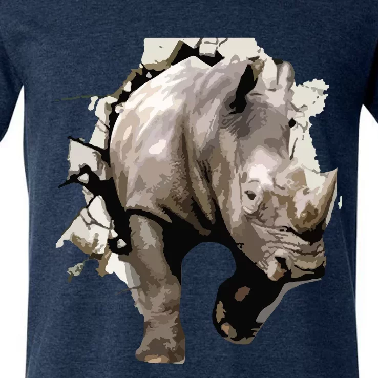 3D Rhino African Safari Animal Rhinoceros Tee V-Neck T-Shirt