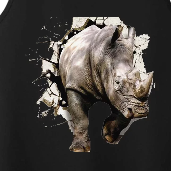 3D Rhino African Safari Animal Rhinoceros Performance Tank