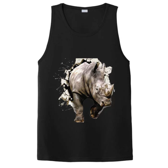 3D Rhino African Safari Animal Rhinoceros Performance Tank