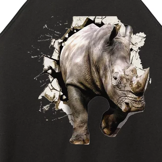 3D Rhino African Safari Animal Rhinoceros Women’s Perfect Tri Rocker Tank