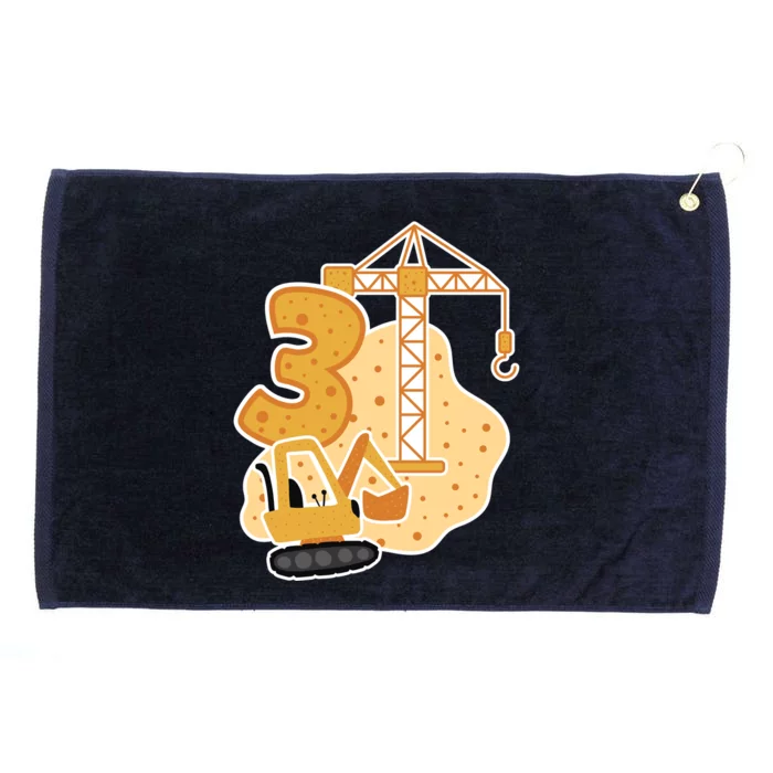 3rd Birthday Construction Grommeted Golf Towel