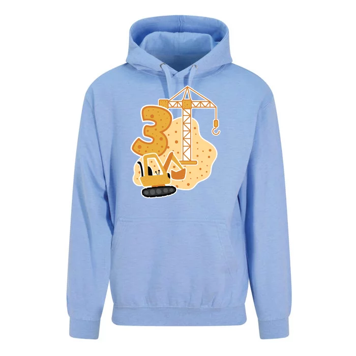 3rd Birthday Construction Unisex Surf Hoodie