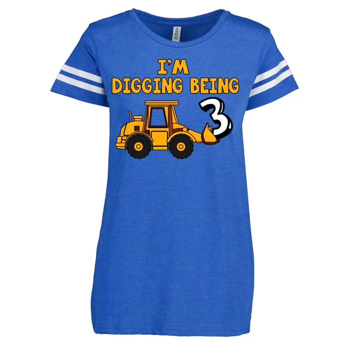 3rd Birthday I'm Digging Being Three Enza Ladies Jersey Football T-Shirt