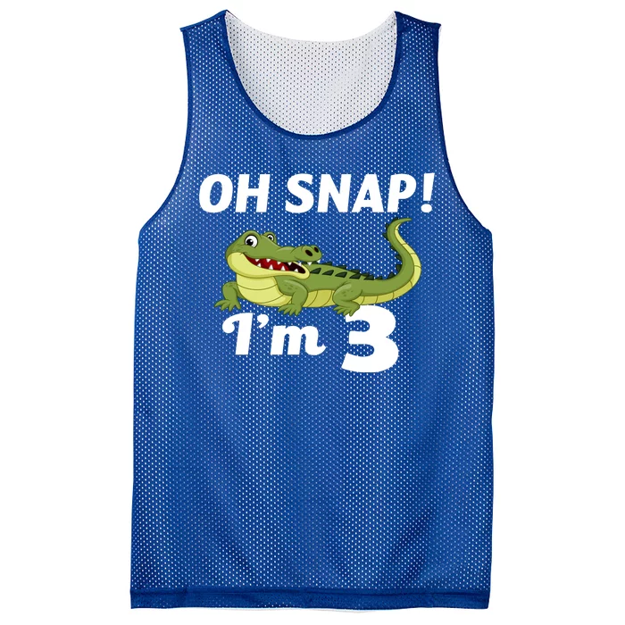 3rd Birthday Oh Snap Im 3 Mesh Reversible Basketball Jersey Tank