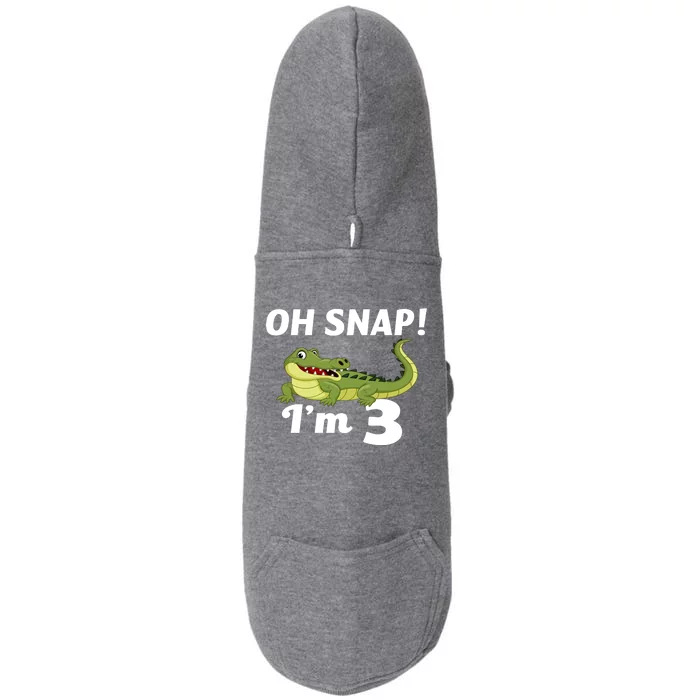 3rd Birthday Oh Snap Im 3 Doggie 3-End Fleece Hoodie