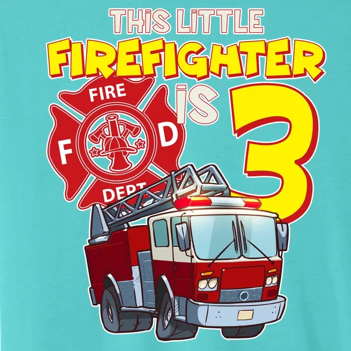 3rd Birthday This Little Firefighter Is Three ChromaSoft Performance T-Shirt