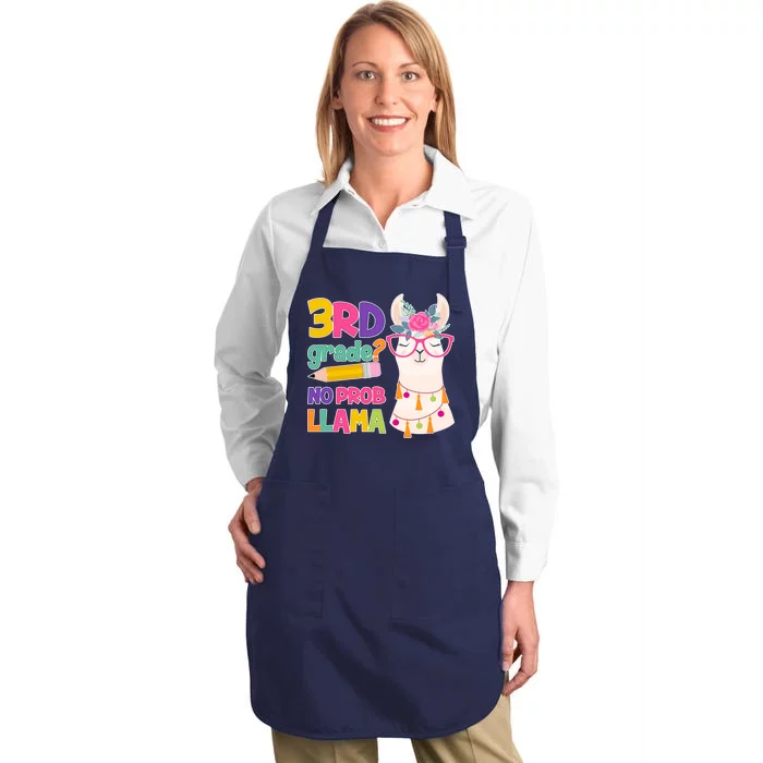 3rd Grade? No Prob Llama Full-Length Apron With Pocket