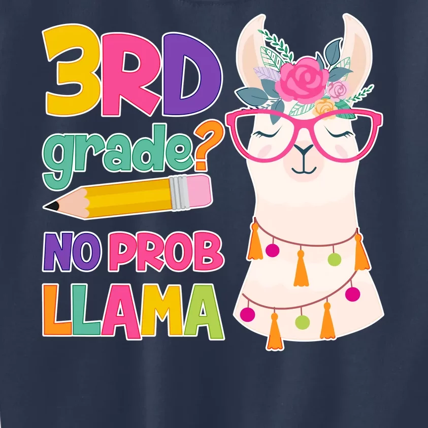 3rd Grade? No Prob Llama Kids Sweatshirt