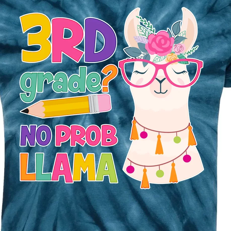 3rd Grade? No Prob Llama Kids Tie-Dye T-Shirt