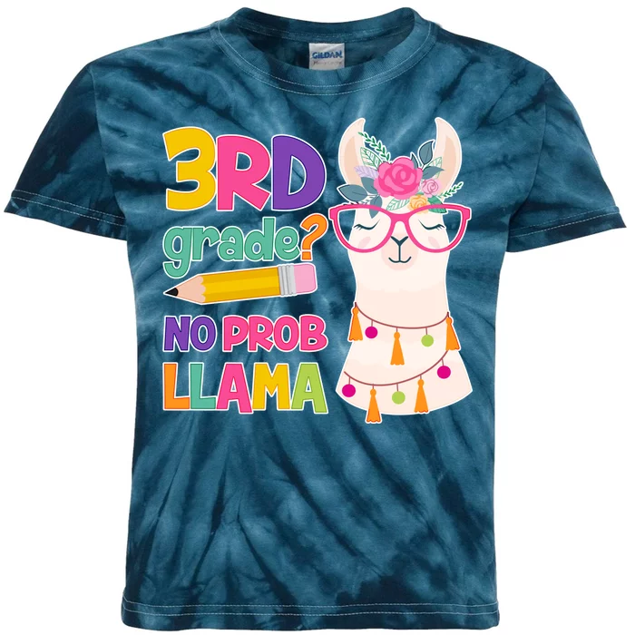 3rd Grade? No Prob Llama Kids Tie-Dye T-Shirt