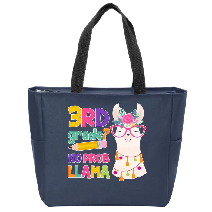 3rd Grade? No Prob Llama Zip Tote Bag