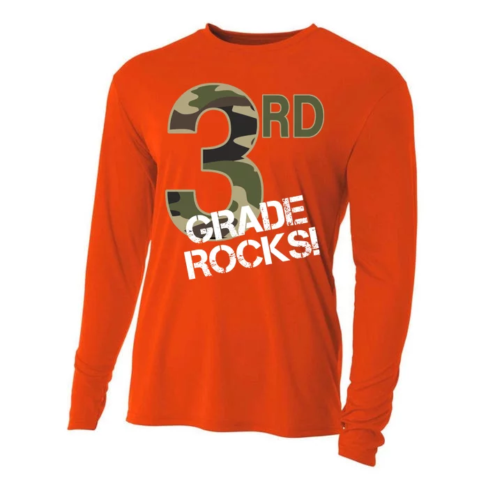 3rd Grade Rocks Camo Cooling Performance Long Sleeve Crew