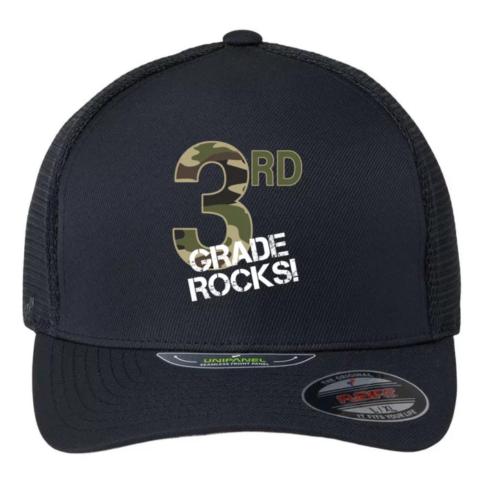 3rd Grade Rocks Camo Flexfit Unipanel Trucker Cap