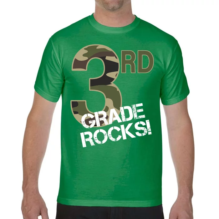 3rd Grade Rocks Camo Comfort Colors T-Shirt