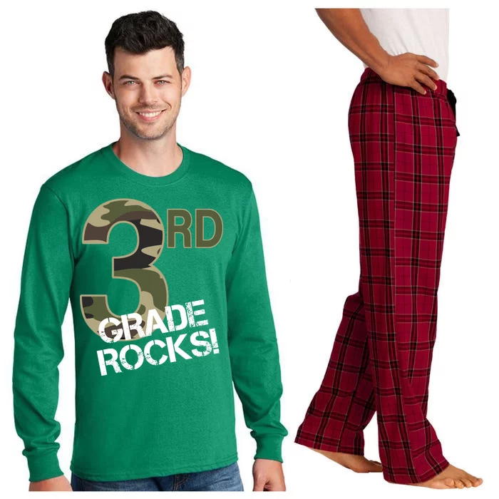 3rd Grade Rocks Camo Long Sleeve Pajama Set