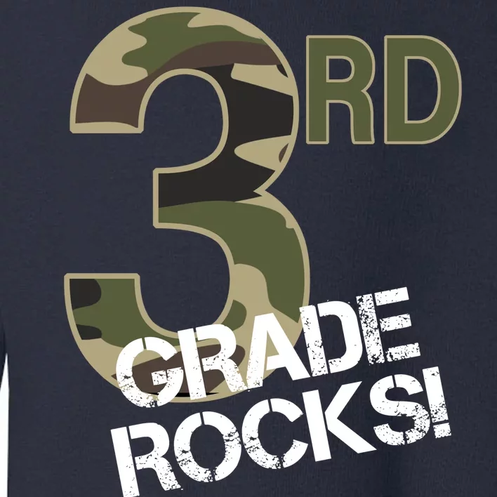 3rd Grade Rocks Camo Toddler Sweatshirt