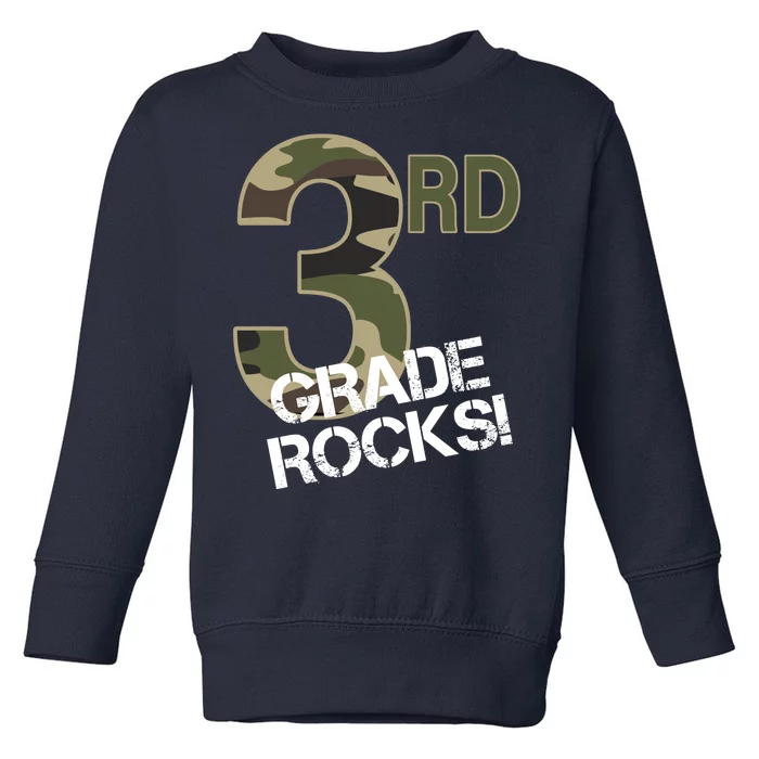 3rd Grade Rocks Camo Toddler Sweatshirt