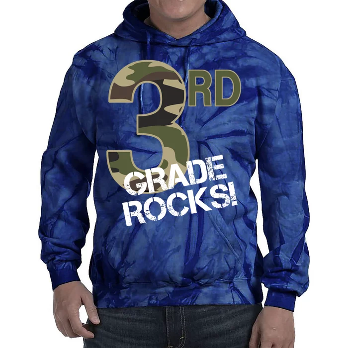 3rd Grade Rocks Camo Tie Dye Hoodie