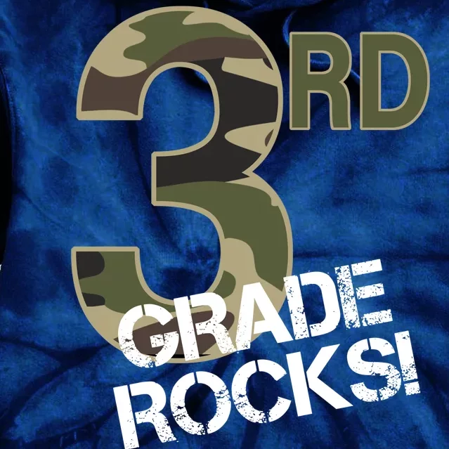 3rd Grade Rocks Camo Tie Dye Hoodie