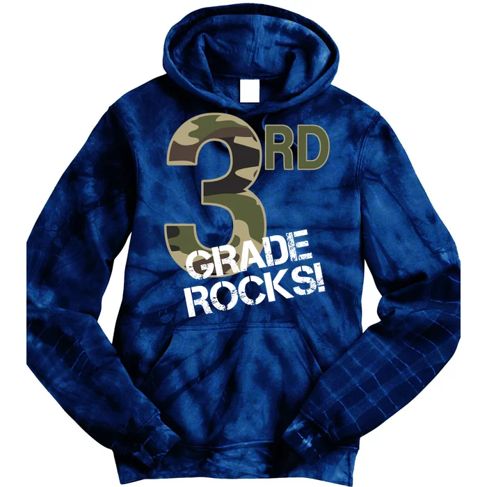 3rd Grade Rocks Camo Tie Dye Hoodie