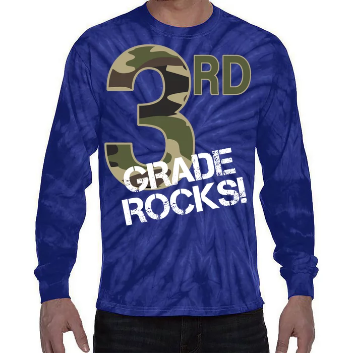 3rd Grade Rocks Camo Tie-Dye Long Sleeve Shirt