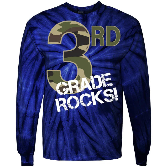 3rd Grade Rocks Camo Tie-Dye Long Sleeve Shirt