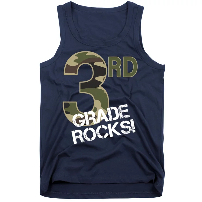 3rd Grade Rocks Camo Tank Top