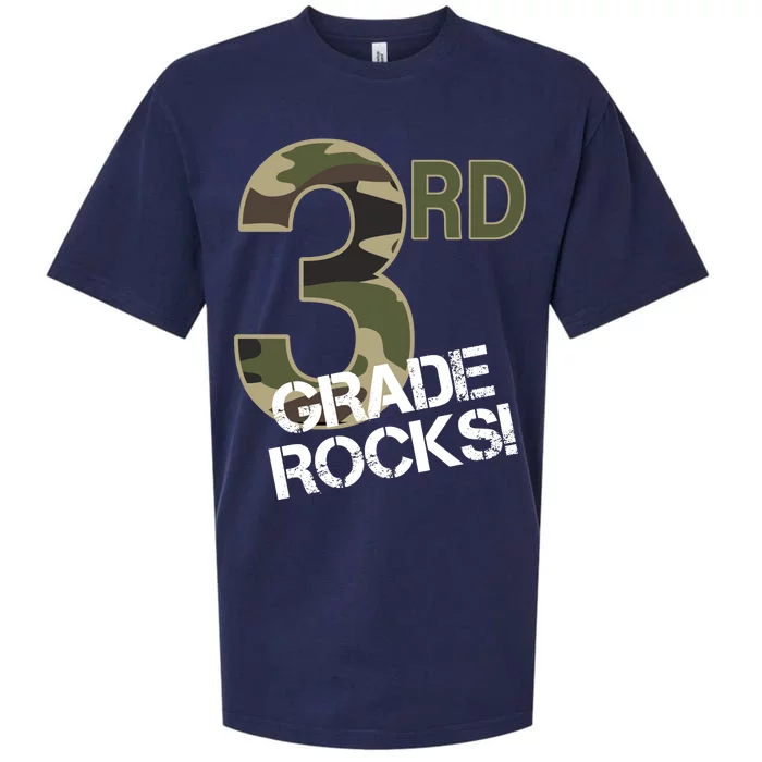 3rd Grade Rocks Camo Sueded Cloud Jersey T-Shirt