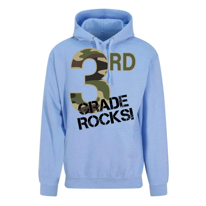 3rd Grade Rocks Camo Unisex Surf Hoodie