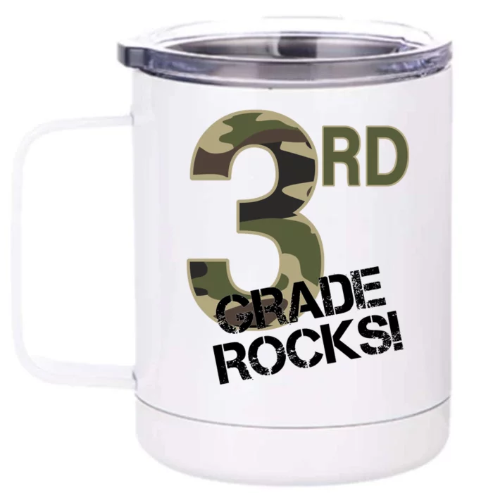 3rd Grade Rocks Camo Front & Back 12oz Stainless Steel Tumbler Cup