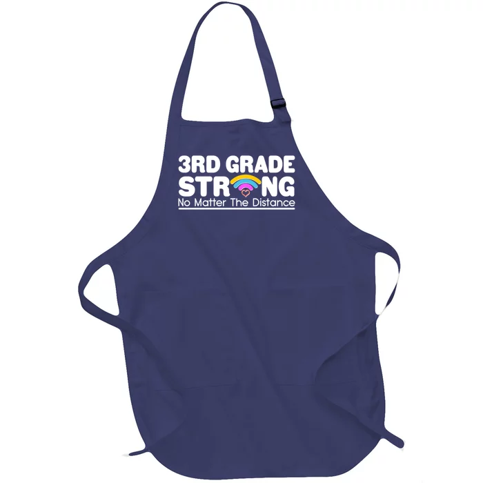 3rd Grade Strong No Matter The Distance Full-Length Apron With Pocket