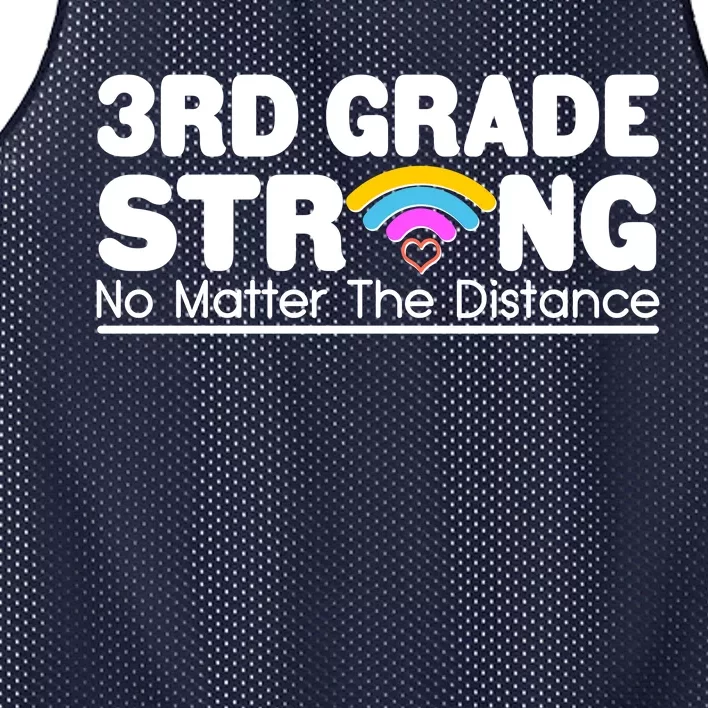 3rd Grade Strong No Matter The Distance Mesh Reversible Basketball Jersey Tank