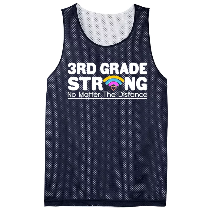 3rd Grade Strong No Matter The Distance Mesh Reversible Basketball Jersey Tank