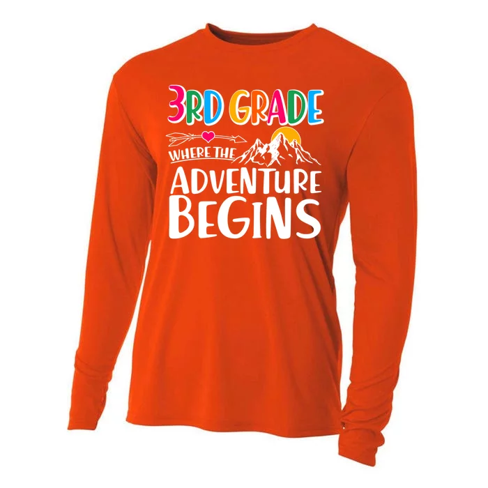 3rd Grade Where The Adventure Begins Cooling Performance Long Sleeve Crew