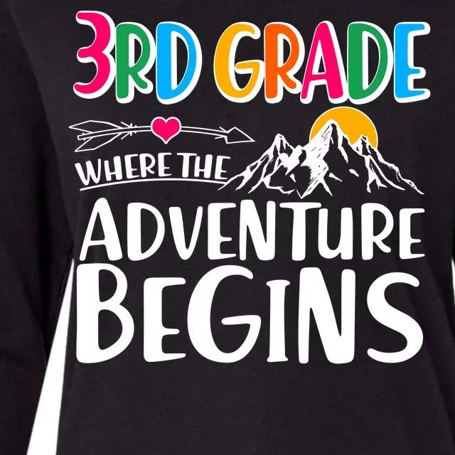 3rd Grade Where The Adventure Begins Womens Cotton Relaxed Long Sleeve T-Shirt