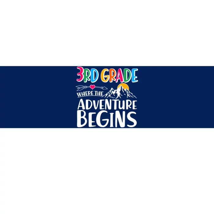 3rd Grade Where The Adventure Begins Bumper Sticker