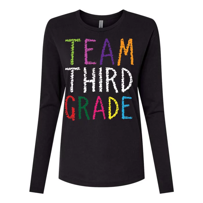 3rd Team Third Grade Womens Cotton Relaxed Long Sleeve T-Shirt