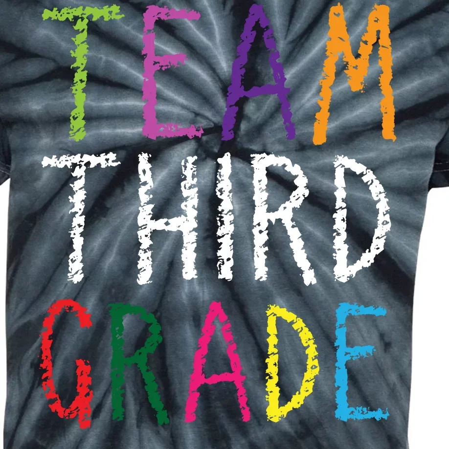 3rd Team Third Grade Kids Tie-Dye T-Shirt