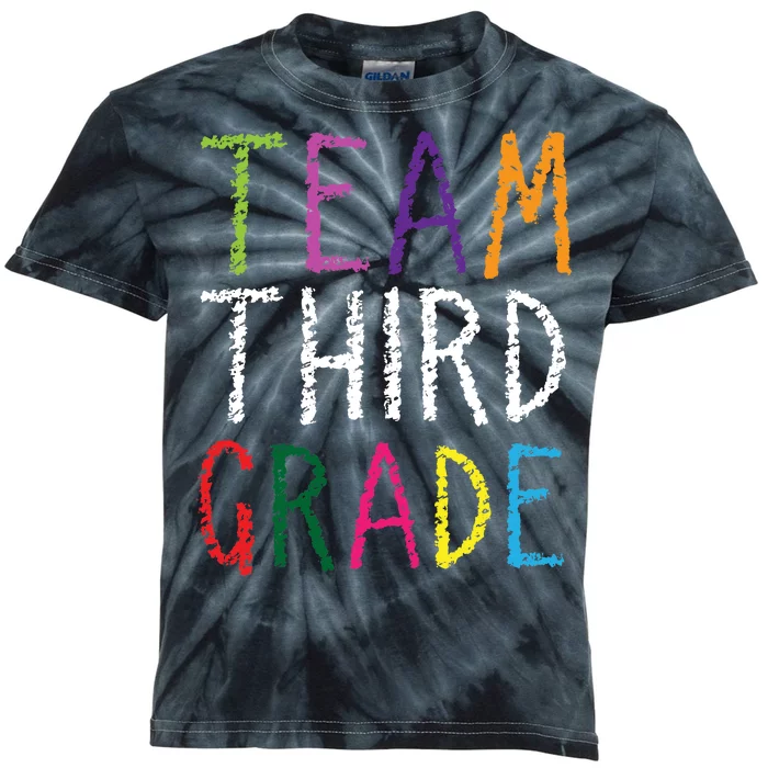 3rd Team Third Grade Kids Tie-Dye T-Shirt