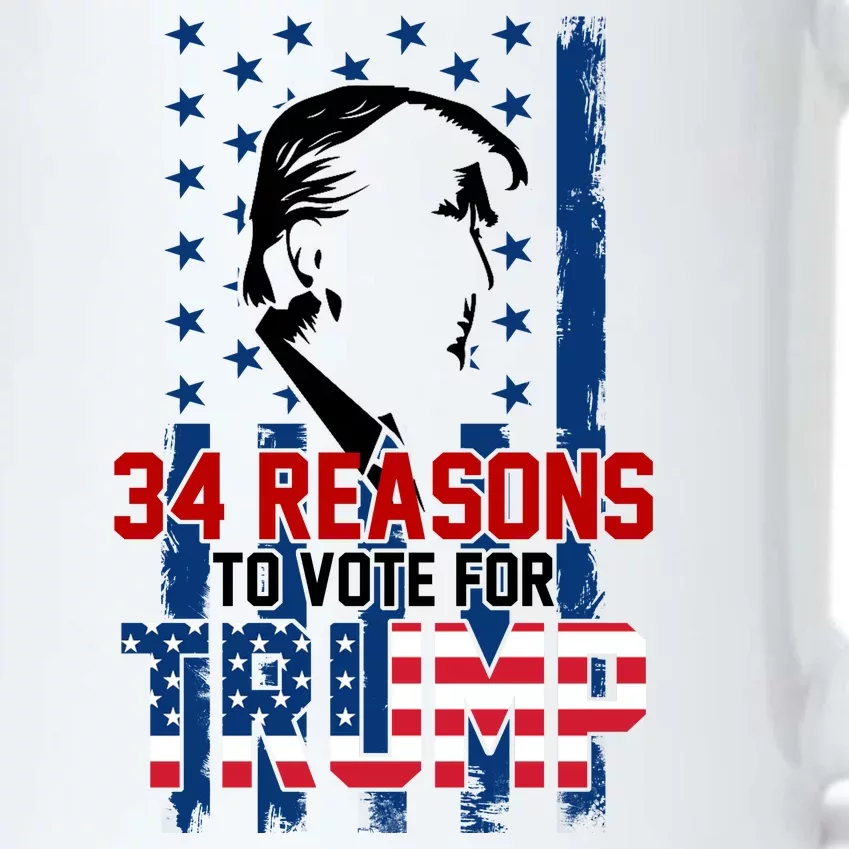 34 Reasons To Vote For Trump Black Color Changing Mug