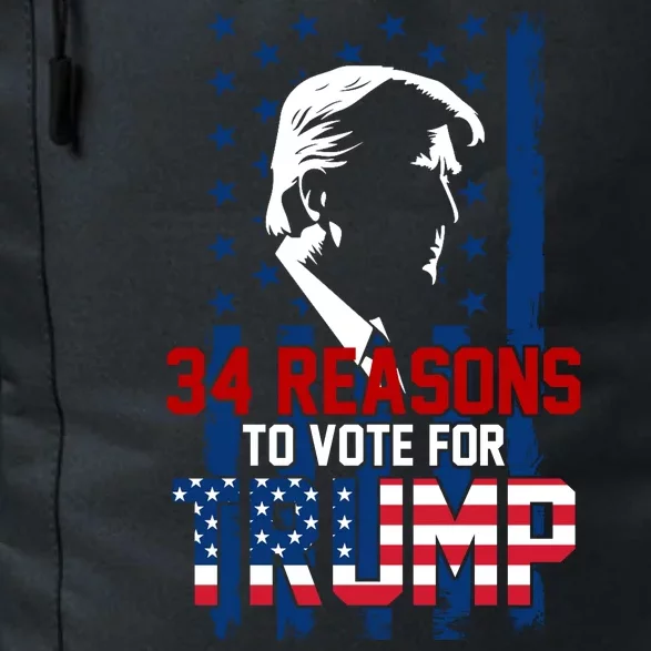 34 Reasons To Vote For Trump Daily Commute Backpack