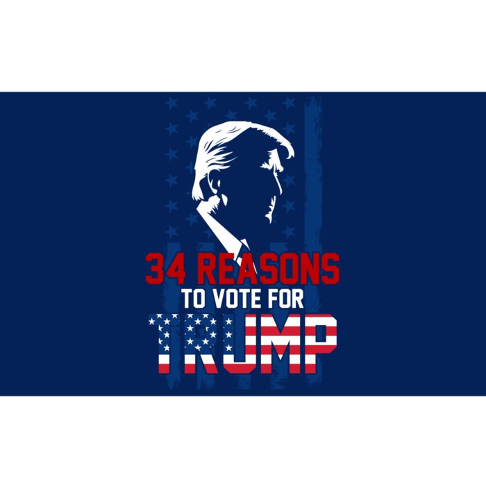 34 Reasons To Vote For Trump Bumper Sticker