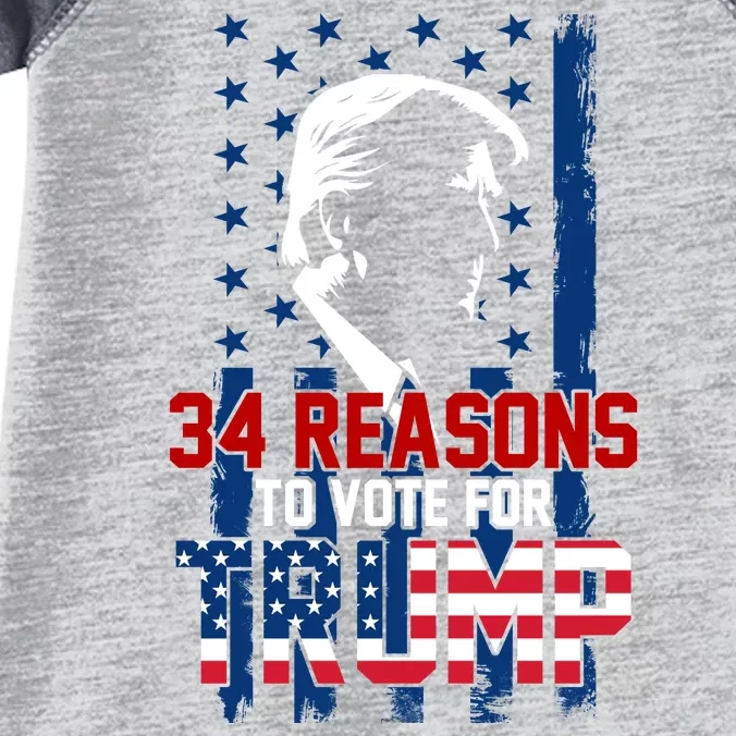 34 Reasons To Vote For Trump Infant Baby Jersey Bodysuit