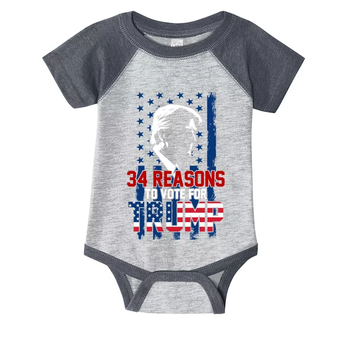 34 Reasons To Vote For Trump Infant Baby Jersey Bodysuit