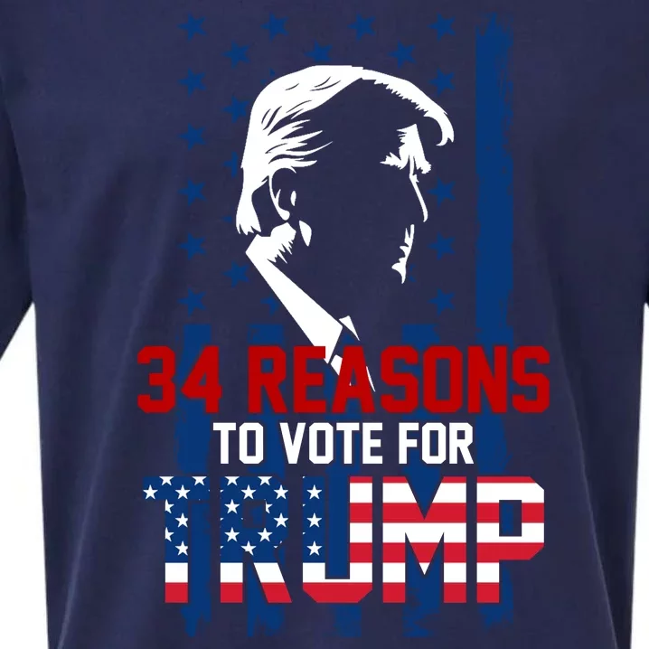 34 Reasons To Vote For Trump Sueded Cloud Jersey T-Shirt