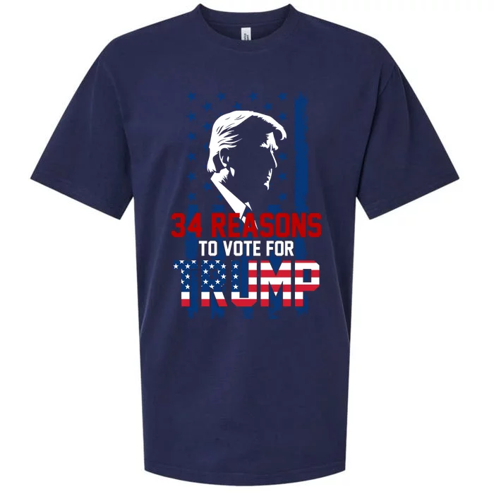 34 Reasons To Vote For Trump Sueded Cloud Jersey T-Shirt