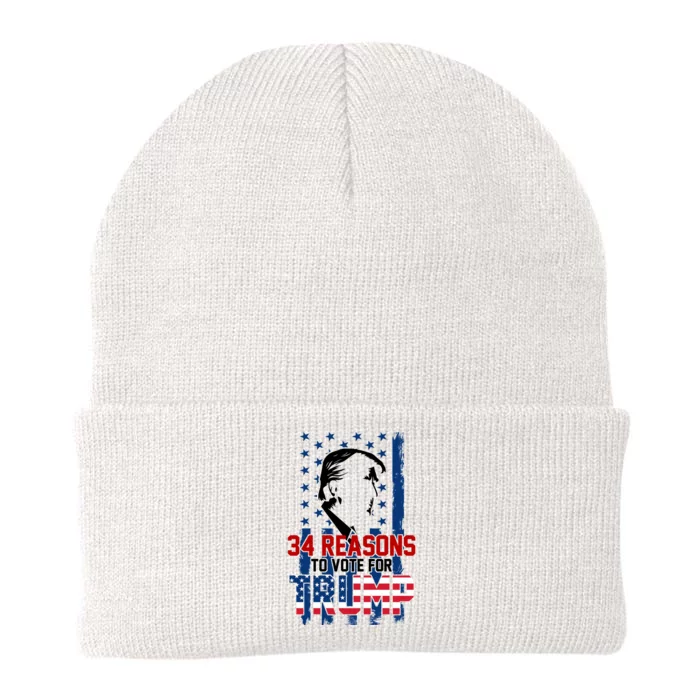 34 Reasons To Vote For Trump Knit Cap Winter Beanie