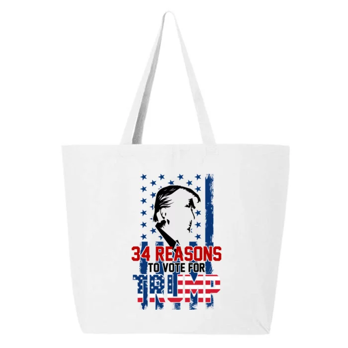 34 Reasons To Vote For Trump 25L Jumbo Tote