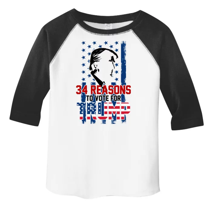 34 Reasons To Vote For Trump Toddler Fine Jersey T-Shirt